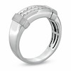 Thumbnail Image 2 of 1/5 CT. T.W. Diamond Double Row Wedding Band in 10K White Gold