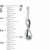 1/2 CT. T.W. Enhanced Black and White Diamond Infinity Drop Earrings in 10K White Gold