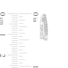 Thumbnail Image 2 of 1/10 CT. T.W. Diamond Double J-Hoop Earrings in 10K White Gold