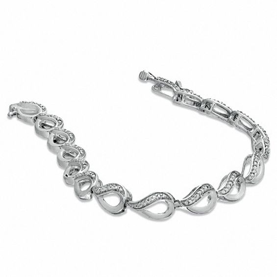 アンクレット Tirr Lirr Point Dew Silver White Bracelet TASSVW06784M3 Stunning VTG Sterling Silver - Beautiful Link Bracelet