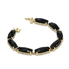 Thumbnail Image 0 of Cushion-Cut Black Onyx Line Bracelet in 10K Gold