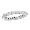 Thumbnail Image 0 of 1 CT. T.W. Diamond Prong Eternity Wedding Band in 14K White Gold