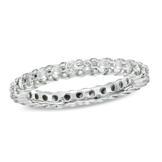 1 CT. T.W. Diamond Prong Eternity Wedding Band In 14K White Gold