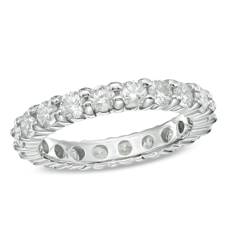 Main Image 1 of Ladies' 2 CT. T.W. Diamond Eternity Wedding Band in 14K White Gold