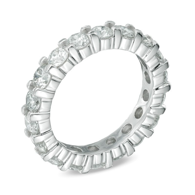 Main Image 2 of 3 CT. T.W. Diamond 4.0mm Eternity Band in 14K White Gold