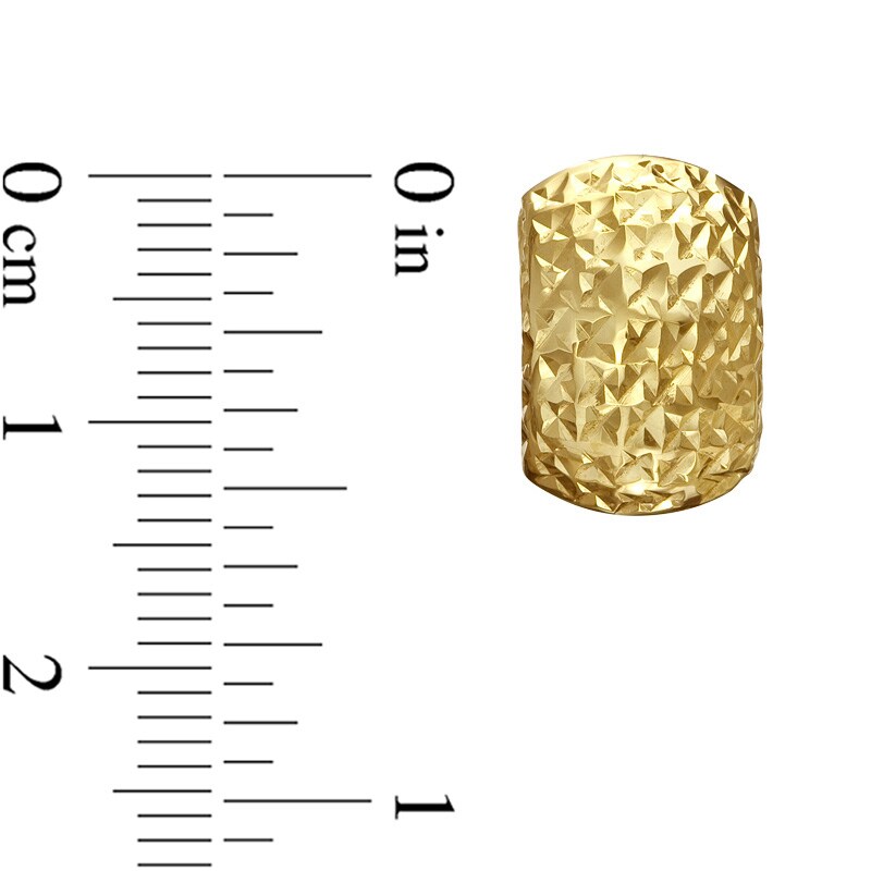 Diamond-Cut Textured Hoop Earrings in 14K Gold