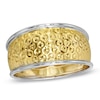 Thumbnail Image 0 of Hammered Pattern Ring in 14K Two-Tone Gold