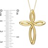 Thumbnail Image 1 of Loop Cross Pendant in 14K Gold Electroform