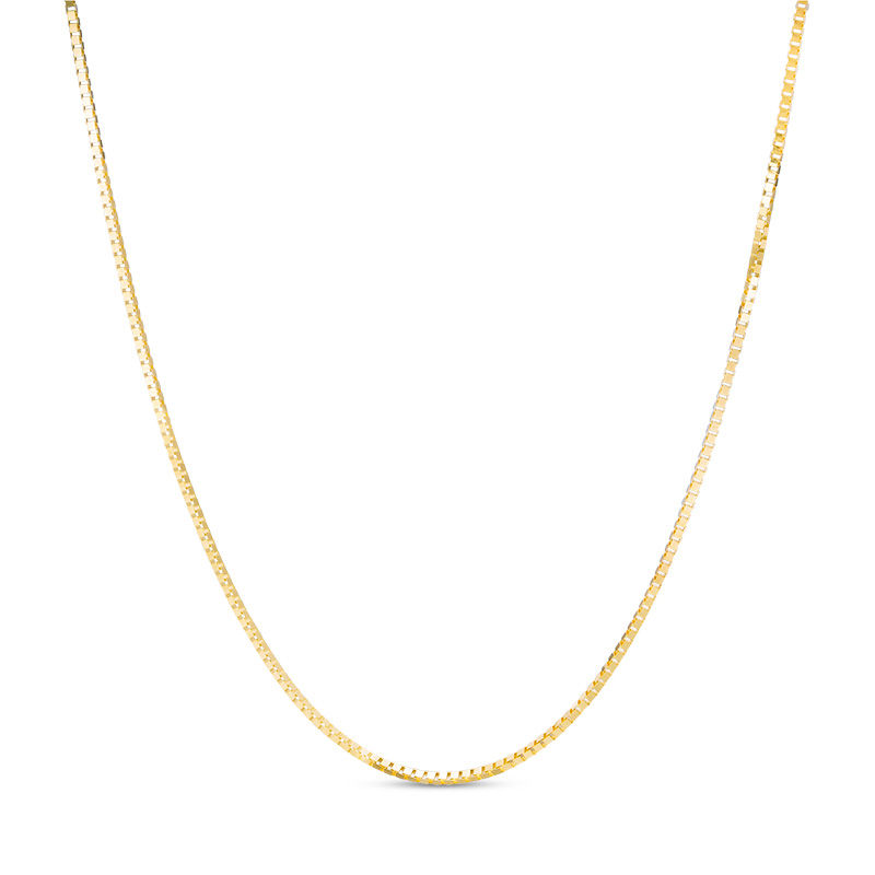 Ladies' 0.8mm Box Chain Necklace in 14K Gold
