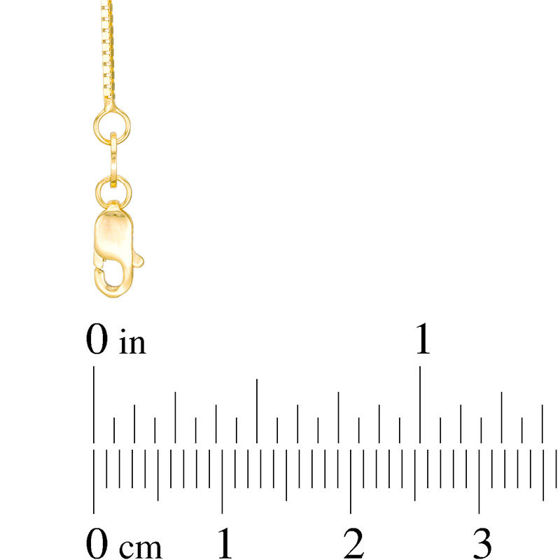 Main Image 2 of Ladies' 0.8mm Box Chain Necklace in 14K Gold