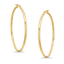 45mm Polished Hoop Earrings in 14K Gold