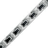 Thumbnail Image 1 of 1/4 CT. T.W. Diamond Bracelet in Stainless Steel with Black Resin Inlay - 8.5"