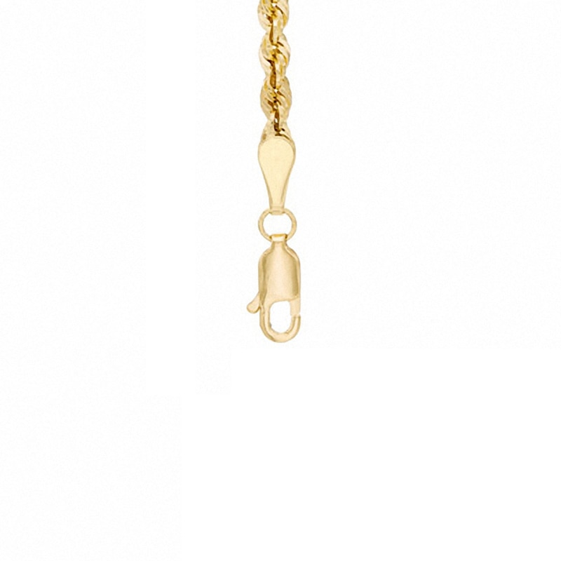 Main Image 3 of 3.0mm Rope Chain Necklace and Bracelet Set in Hollow 14K Gold