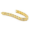 Thumbnail Image 2 of 3/8 CT. T.W. Diamond Bracelet in Gold IP Stainless Steel - 8.5"