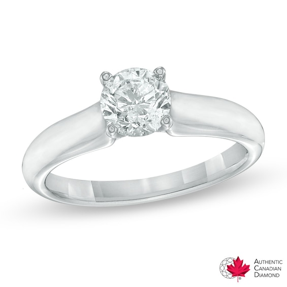 1 CT. Certified Canadian Diamond Solitaire Engagement Ring in 14K White Gold (I/I1) Zales Outlet