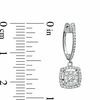 Thumbnail Image 2 of 1/2 CT. T.W. Diamond Square Cluster Drop Earrings in 10K White Gold