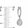 1/2 CT. T.W. Diamond Teardrop-Shaped Cluster Earrings in 10K White Gold