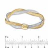 Thumbnail Image 1 of Flexible Twist Bangle in 14K Two-Tone Gold - 7.0"