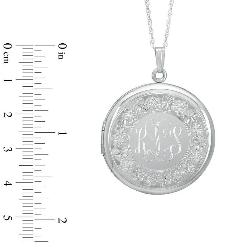 Monogram shop locket necklace