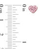 Thumbnail Image 2 of Child's Pink Crystal Heart Stud Earrings in 14K Gold