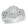 Thumbnail Image 1 of 1-1/5 CT. T.W. Multi-Diamond Frame Bridal Set in 14K White Gold