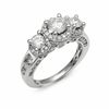 Thumbnail Image 1 of 2 CT. T.W. Certified Diamond Three Stone Framed Ring in 14K White Gold
