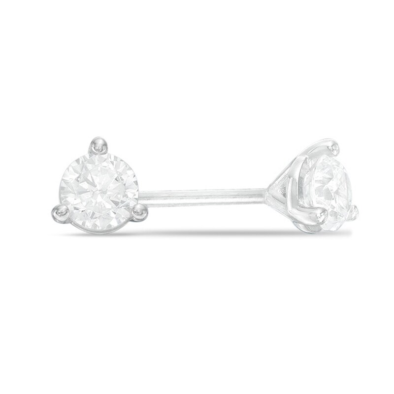 1/3 CT. T.W. Certified Canadian Diamond Solitaire Stud Earrings in 14K White Gold (I/I2)