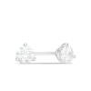 Thumbnail Image 0 of 1/2 CT. T.W. Certified Canadian Diamond Solitaire Stud Earrings in 14K White Gold (I/I2)
