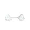 Thumbnail Image 1 of 1/2 CT. T.W. Certified Canadian Diamond Solitaire Stud Earrings in 14K White Gold (I/I2)