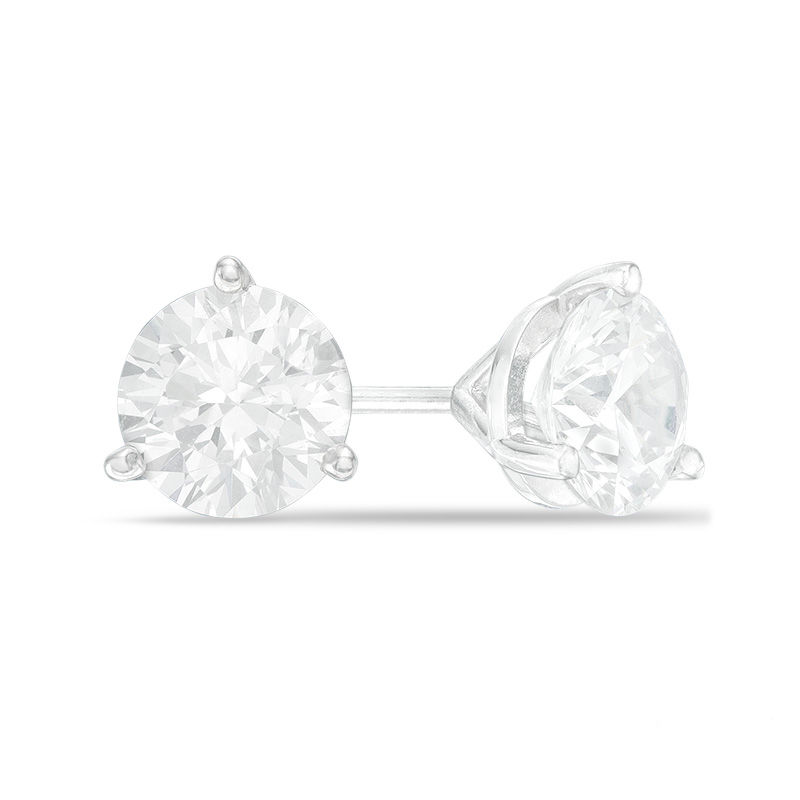 2 CT. T.W. Certified Canadian Diamond Solitaire Stud Earrings in 14K White Gold (I/I2)