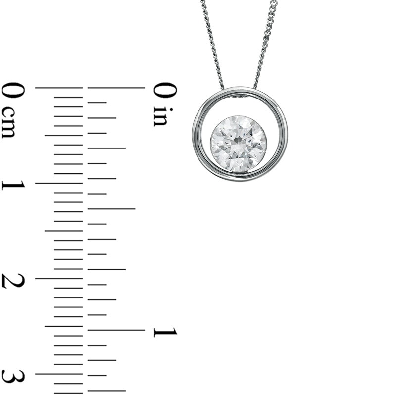 Main Image 2 of 3/4 CT. Certified Canadian Diamond Solitaire Pendant in 14K White Gold (I/I2)