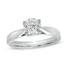 Thumbnail Image 1 of Celebration Ideal 1 CT. Certified Diamond Solitaire Engagement Ring in 14K White Gold (I/I1)