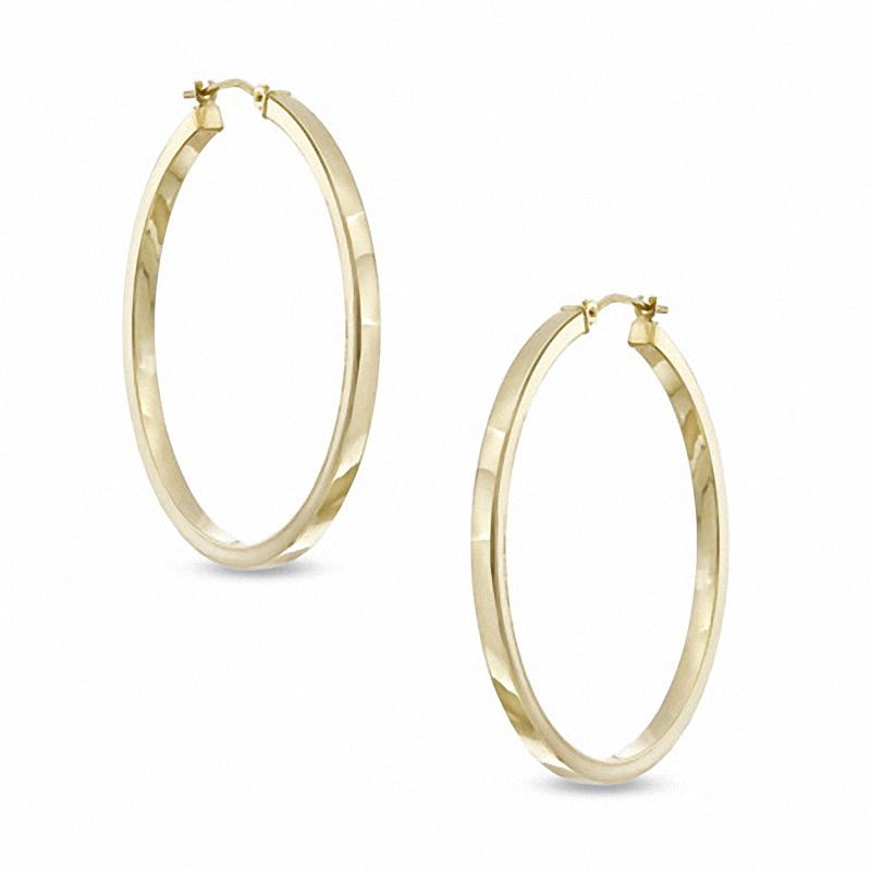 40.0mm Square Hoop Earrings in 14K Gold Zales Outlet