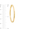 Thumbnail Image 3 of 40.0mm Square Hoop Earrings in 14K Gold