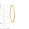 Thumbnail Image 2 of 40.0mm Square Hoop Earrings in 14K Gold