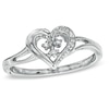 Thumbnail Image 0 of Diamond Accent Heart-Shaped Promise Ring in Sterling Silver