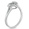 Thumbnail Image 2 of Diamond Accent Heart-Shaped Promise Ring in Sterling Silver