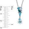 Thumbnail Image 2 of Blue Topaz and Diamond Accent Pendant and Earrings Set in Sterling Silver