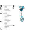 Thumbnail Image 3 of Blue Topaz and Diamond Accent Pendant and Earrings Set in Sterling Silver