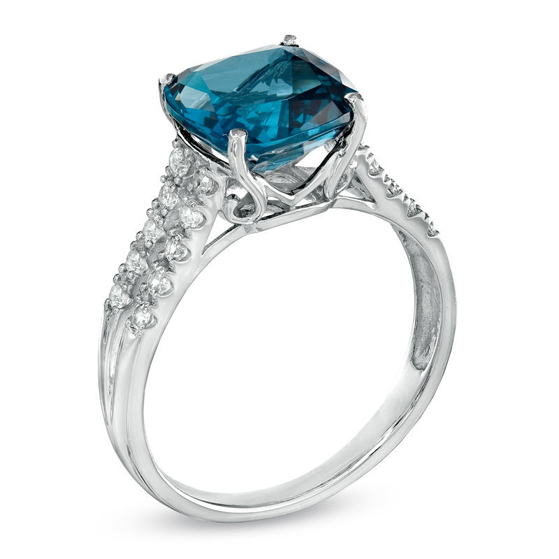 Buy Blue topaz Silver Plated Ring Original & Natural Stone Topaz Ring By  CEYLONMINE Online - Get 75% Off