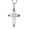 Thumbnail Image 1 of Men's Cross Pendant in Stainless Steel - 22"