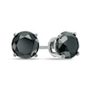 Thumbnail Image 1 of 3 CT. T.W. Black Diamond Solitaire Stud Earrings in 14K White Gold