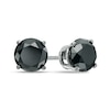 Thumbnail Image 0 of 3 CT. T.W. Black Diamond Solitaire Stud Earrings in 14K White Gold