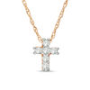 Thumbnail Image 1 of Diamond Accent Mini Cross Pendant in 14K Gold