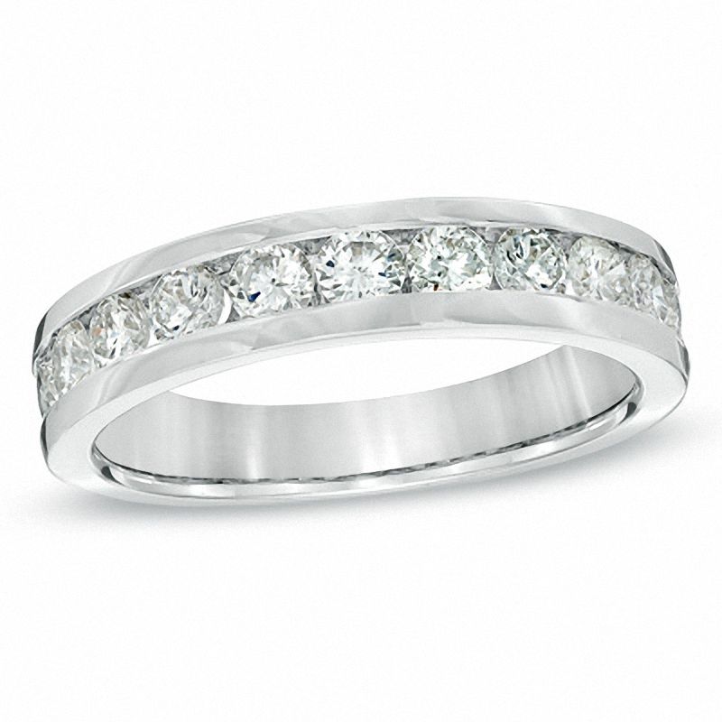 1 CT. T.W. Certified Diamond Anniversary Band in 18K White Gold (E/I1)