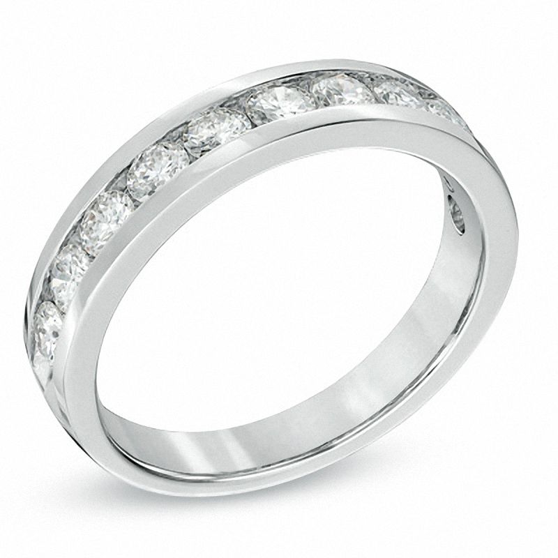 1 CT. T.W. Certified Diamond Anniversary Band in 18K White Gold (E/I1)