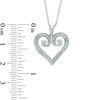 Thumbnail Image 1 of 1/20 CT. T.W. Diamond Curlique Heart Pendant in Sterling Silver