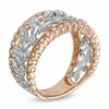 Thumbnail Image 1 of 1/3 CT. T.W. Diamond Scalloped Vine Ring in 14K Two-Tone Gold