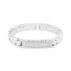 Thumbnail Image 0 of Men's 1/5 CT. T.W. Diamond ID Bracelet in Stainless Steel - 8.5"