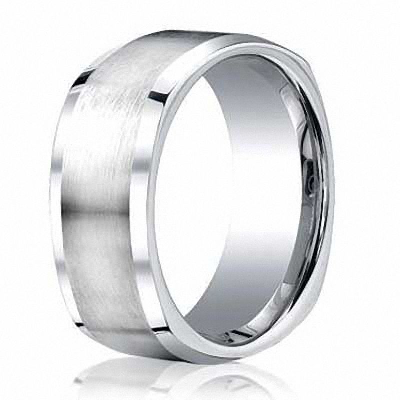 Men's 9.0mm Square Comfort Fit Cobalt Wedding Band - Size 10